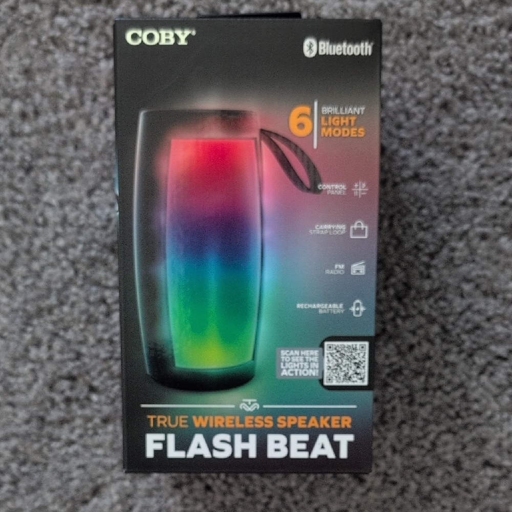Flash Beat Wireless Speaker - Black with Multicolor Light Modes